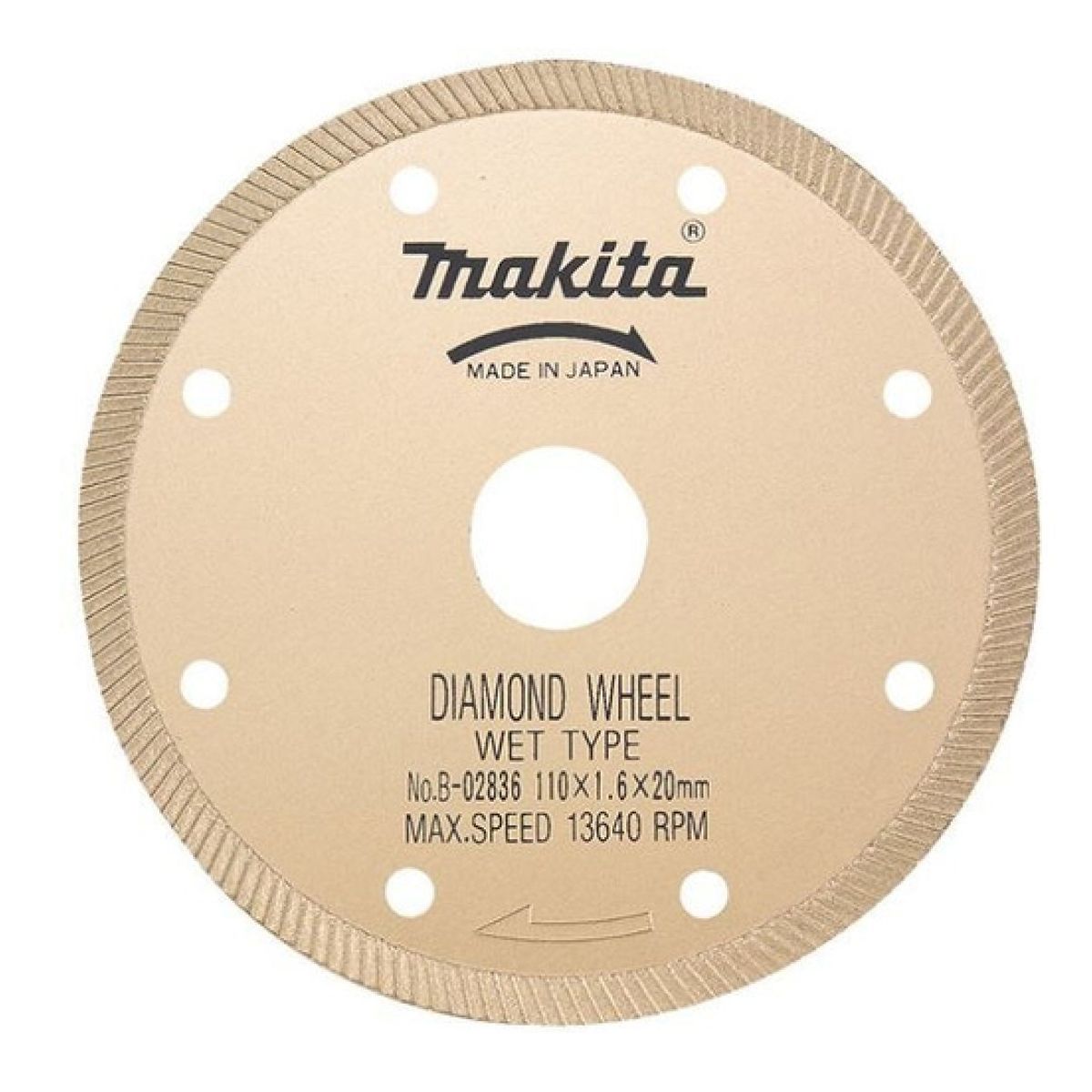 MAKITA - Disco Diamantado Húmedo 110x16x20mm Makita B-02836