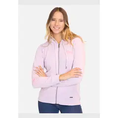 MAUI AND SONS - Poleron Fullzipper Eternal Love Crew Neck Morado Mujer