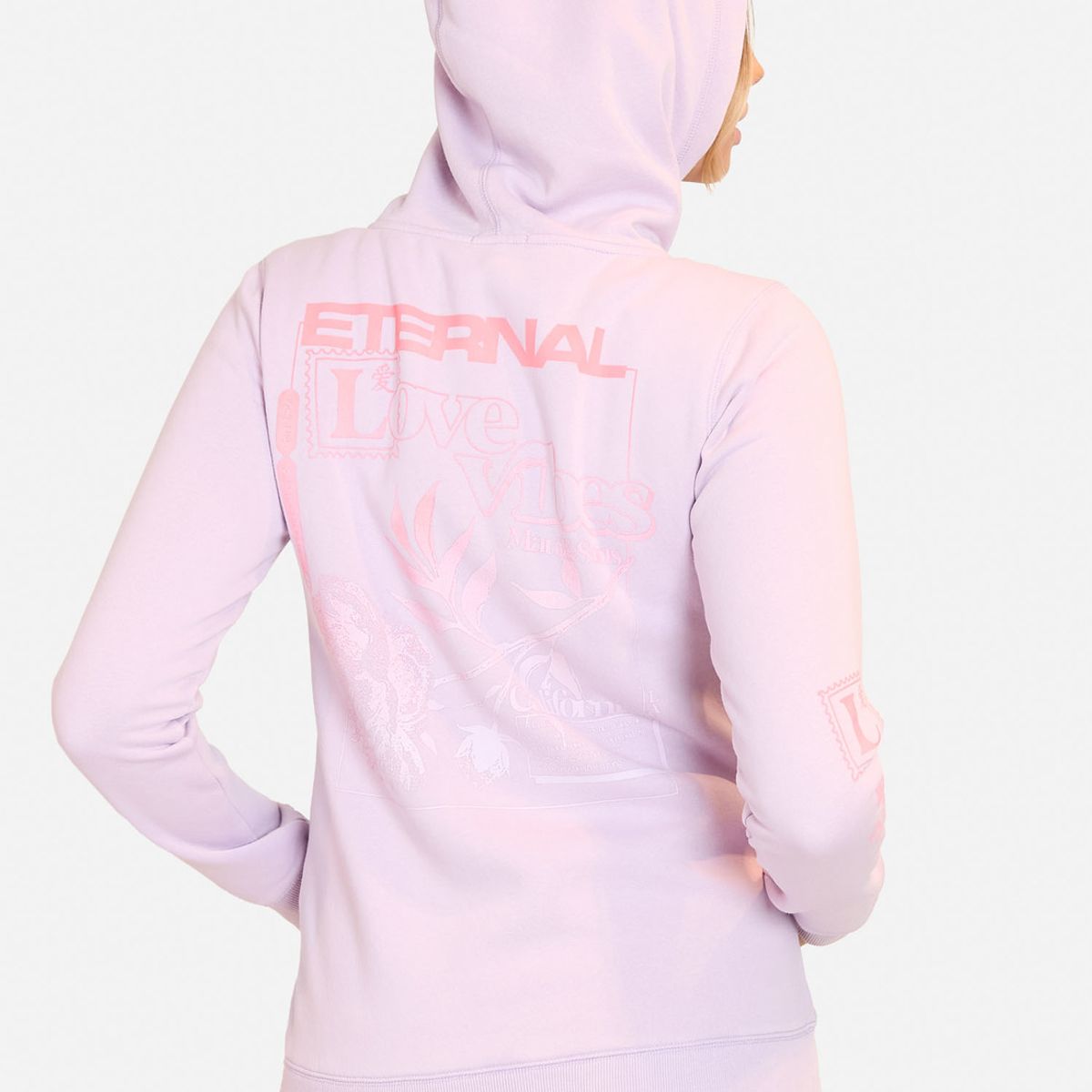 MAUI AND SONS - Poleron Fullzipper Eternal Love Crew Neck  Morado  Mujer Maui And Sons