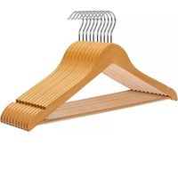 Colgadores Ganchos Ropa Madera Antideslizantes Packx10 Lh