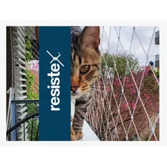 RESISTEX - Malla Seguridad Balcón 2Mts x 8Mts Grosor 06mm Transparente