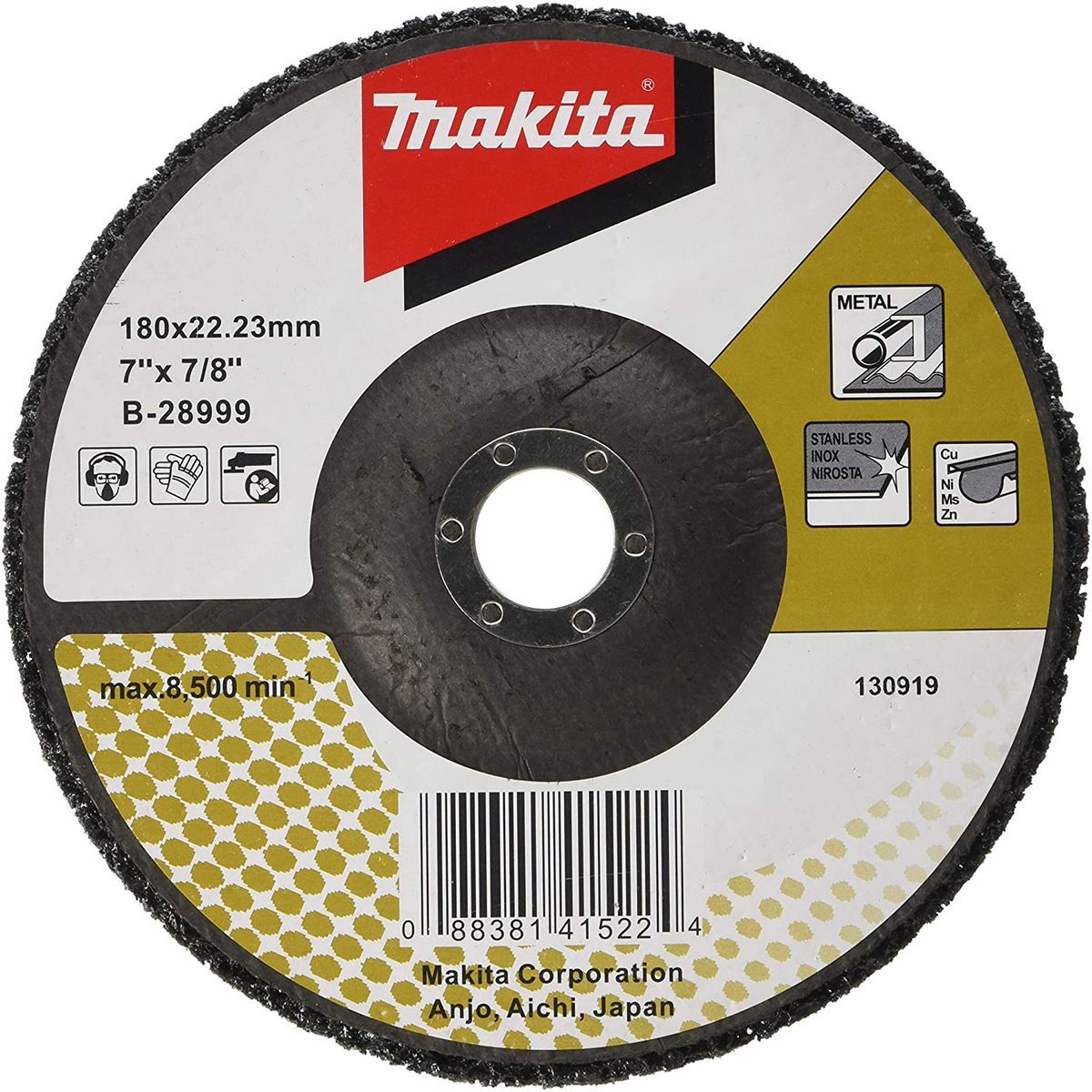 MAKITA - Disco Limpiador Fibra Negro 180x2223mm Makita B-28999