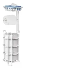 GENERICO - Soporte De Papel Higiénico Confort Pedestal Organizador Baño BLANCO