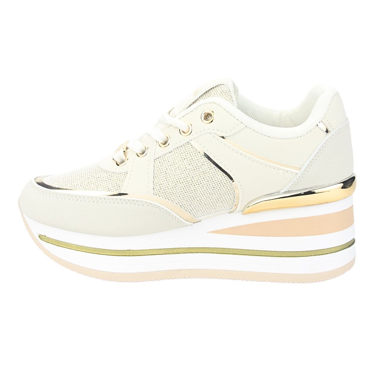 CHALADA - Zapatilla Mujer Dorado Urbano Chalada Jettix-3