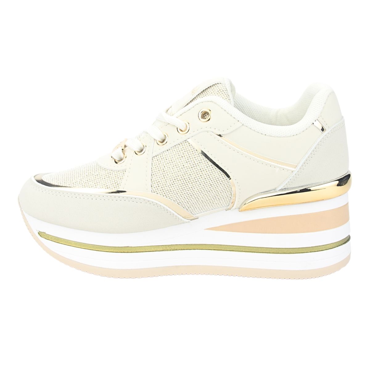 CHALADA - Zapatilla Mujer Dorado Urbano Chalada Jettix-3