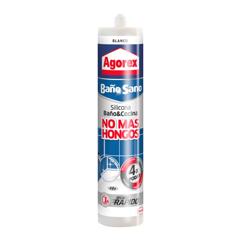 HENKEL - Silicona Acética Antihongos Baño y Cocina Blanco Agorex