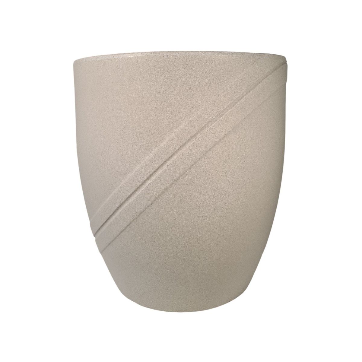 VERDY - Maceta Río De Janeiro Cemento 41x50cms Efecto Piedra con Plato