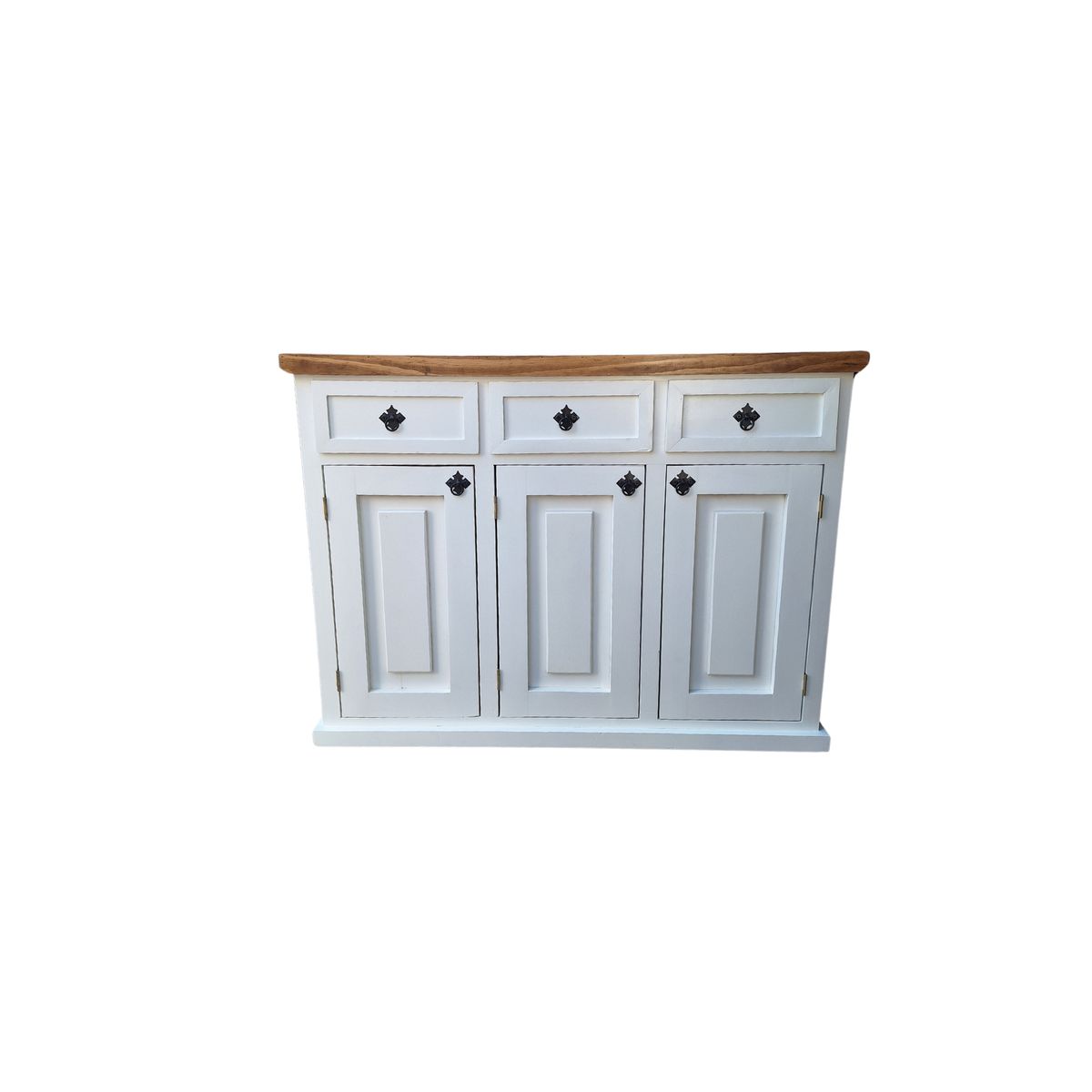 CASAHOGGAR - Buffet  Rustico 120 cm Bari Bicolor Blanco