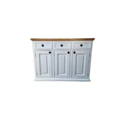 CASAHOGGAR - Buffet Rustico 120 cm Bari Bicolor Blanco