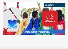 RESISTEX - Malla Seguridad Balcón 2Mts x 8Mts Grosor 08mm Transparente
