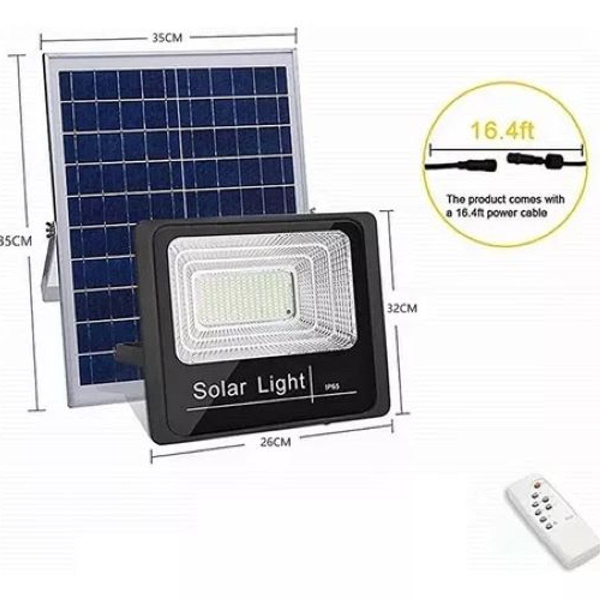 SHOP EHOME BAG - Foco solar LED de 200w con panel solar y control