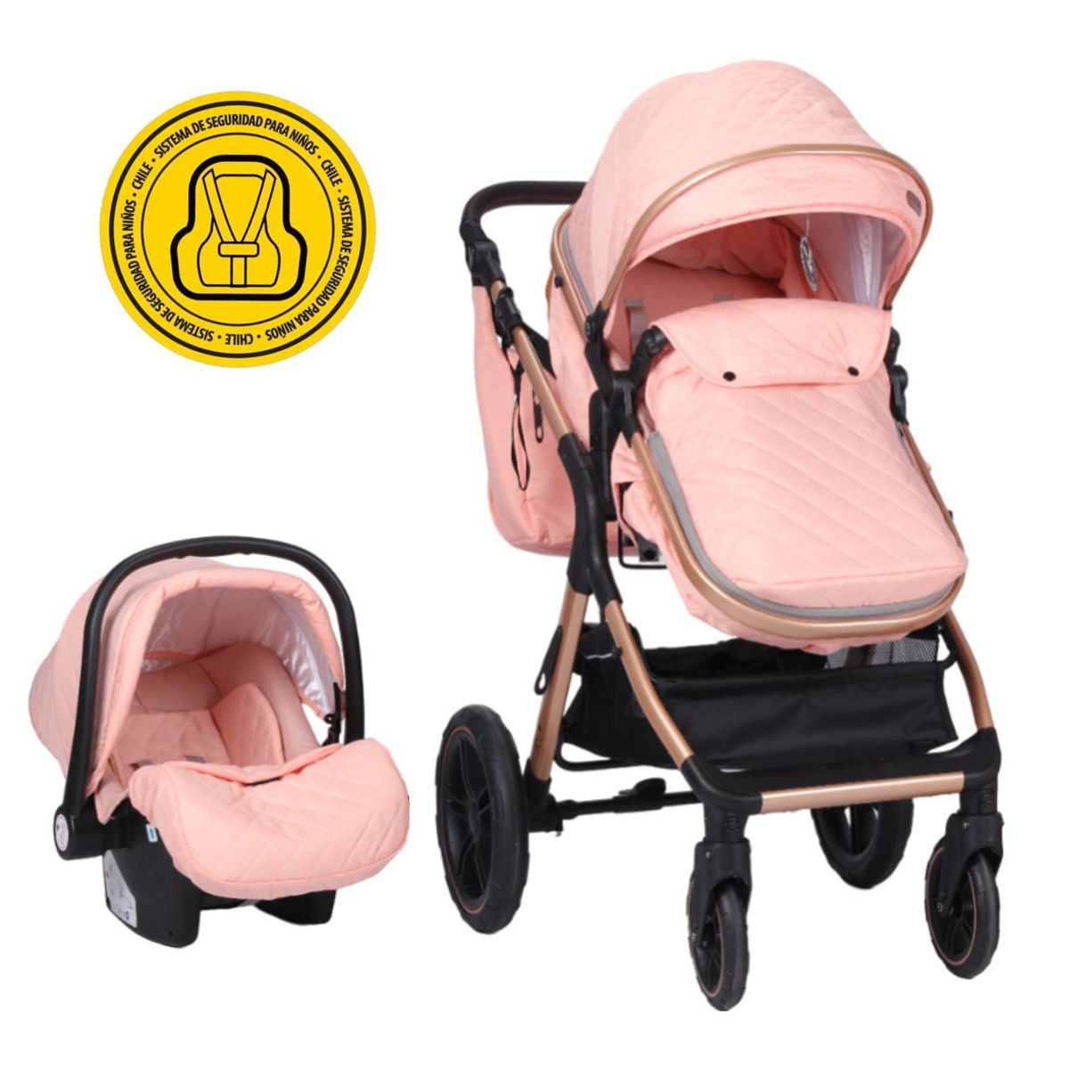 VOYAGE - Coche Travel Sytem X1 Pink con Silla Certificada