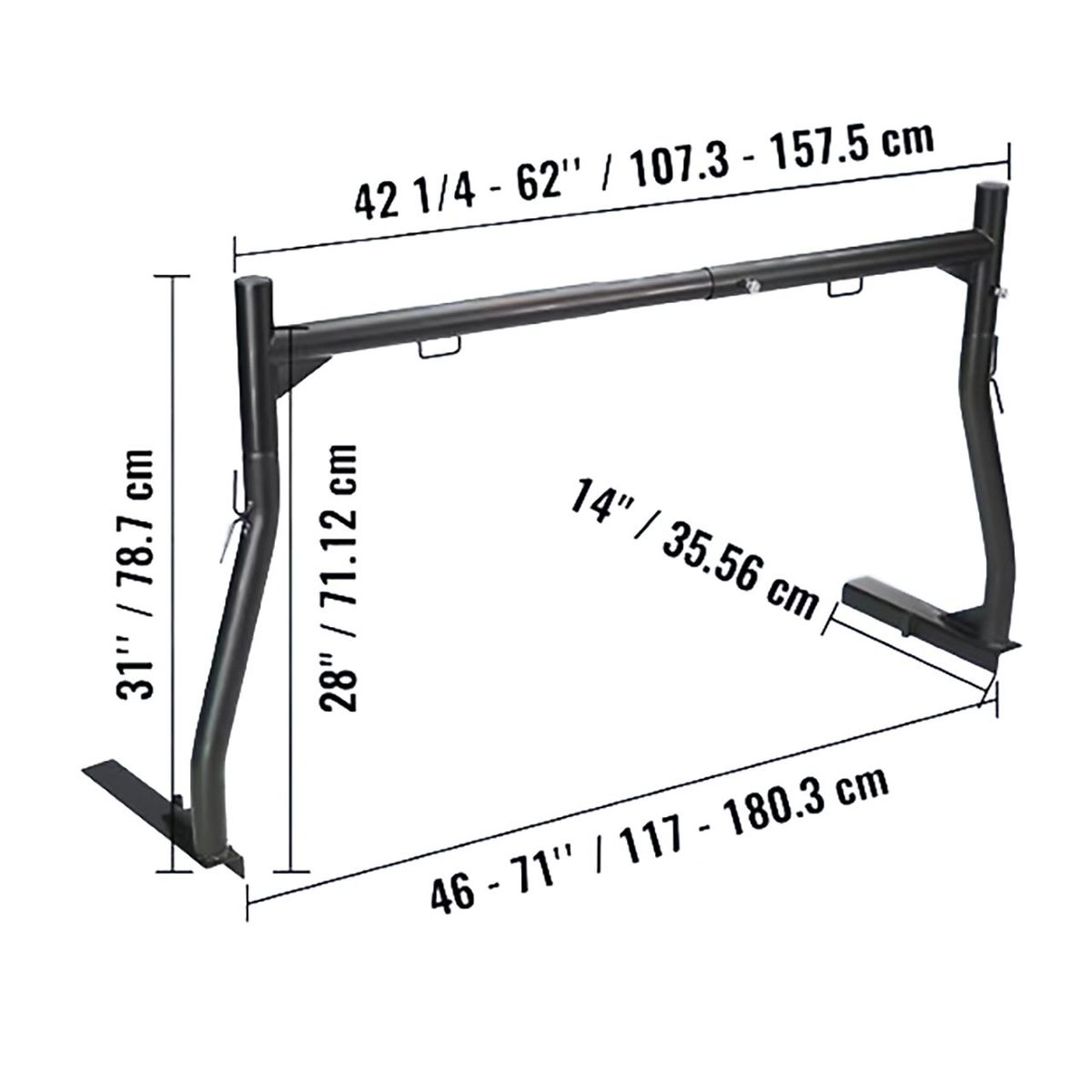 PICK UP - RACK PICK UP CAMIONETA UNIVERSAL AJUSTABLE 720KG