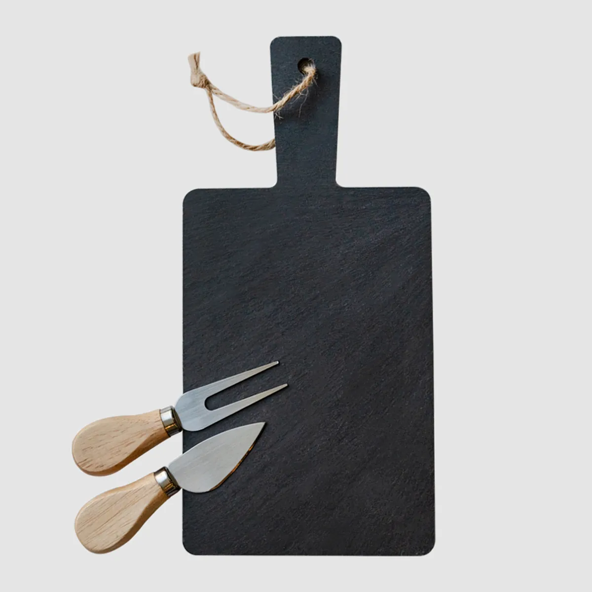 WAYU - Set Aperitivo Tabla Piedra Pizarra 28x14 Cm Wayu