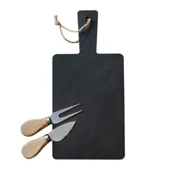 WAYU - Set Aperitivo Tabla Piedra Pizarra 28x14 Cm