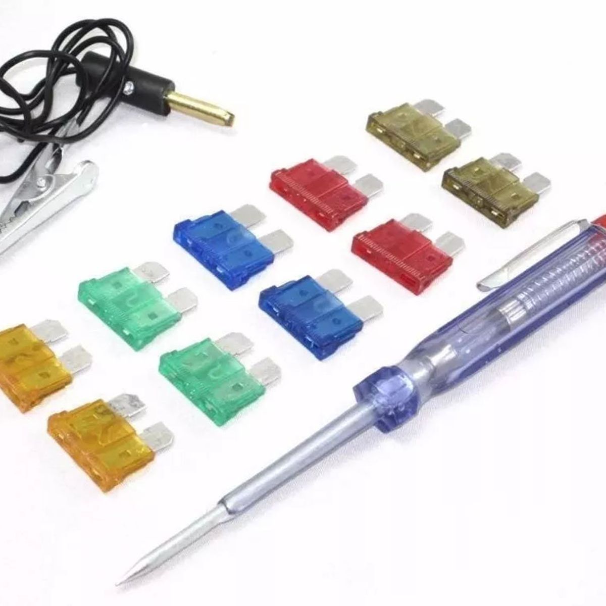 GENERICO - Kit Fusibles + Probador Corriente Auto Moto Set 8511