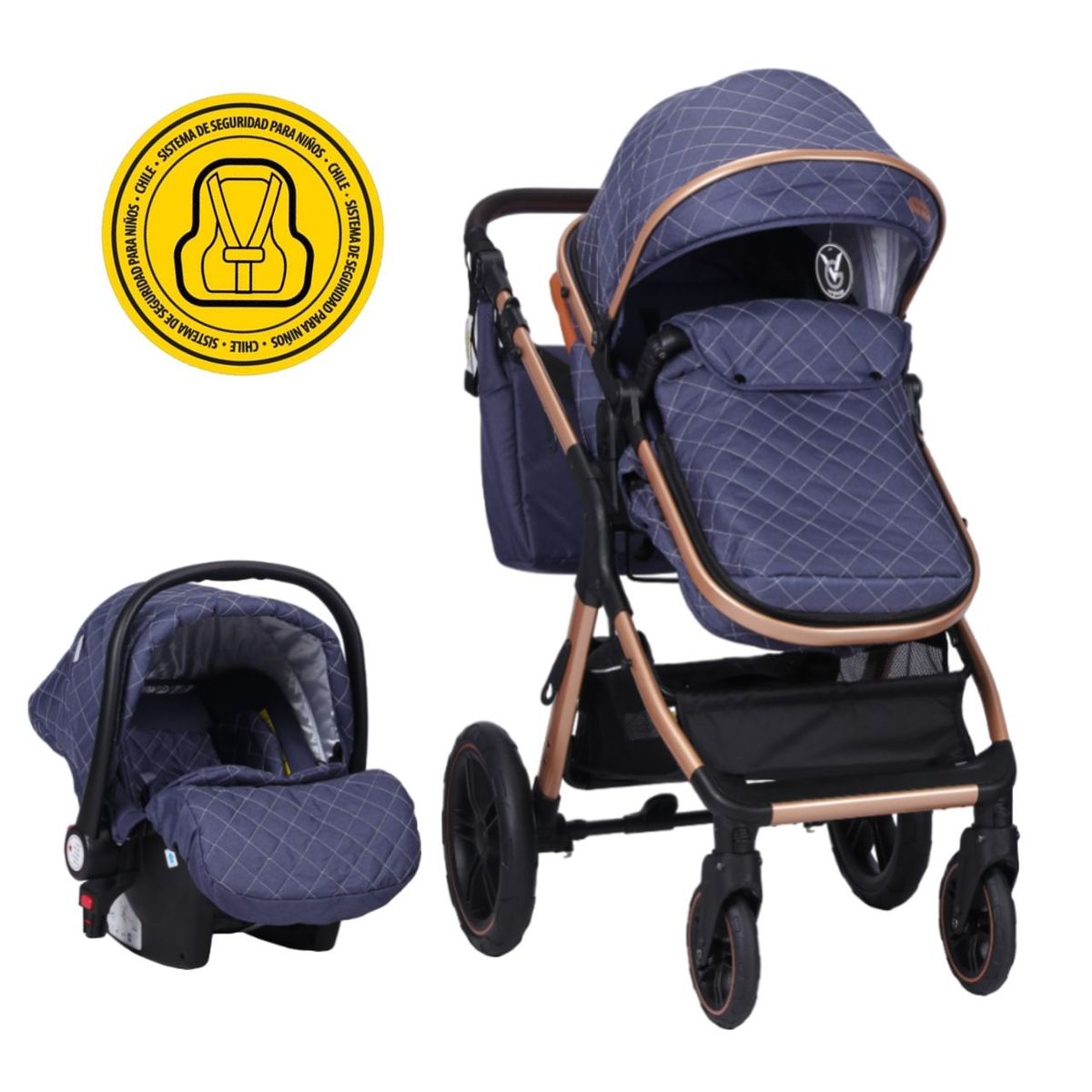 VOYAGE - Coche Travel Sytem X1 Blue con Silla Certificada_