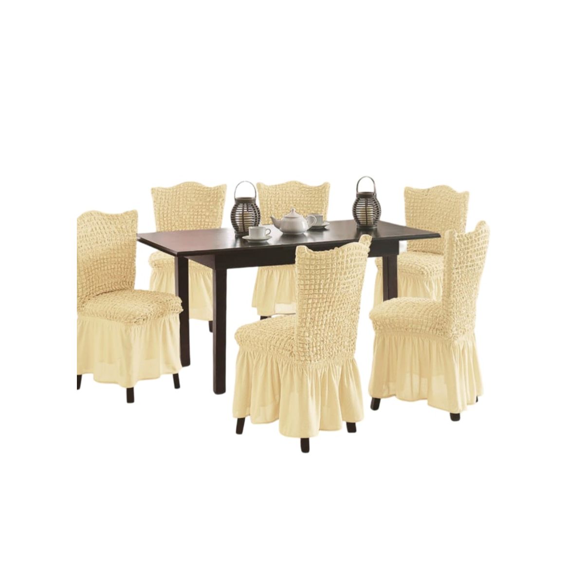 GENERICO - Fundas de Sillas Turcas x6 - Elegancia Total T3