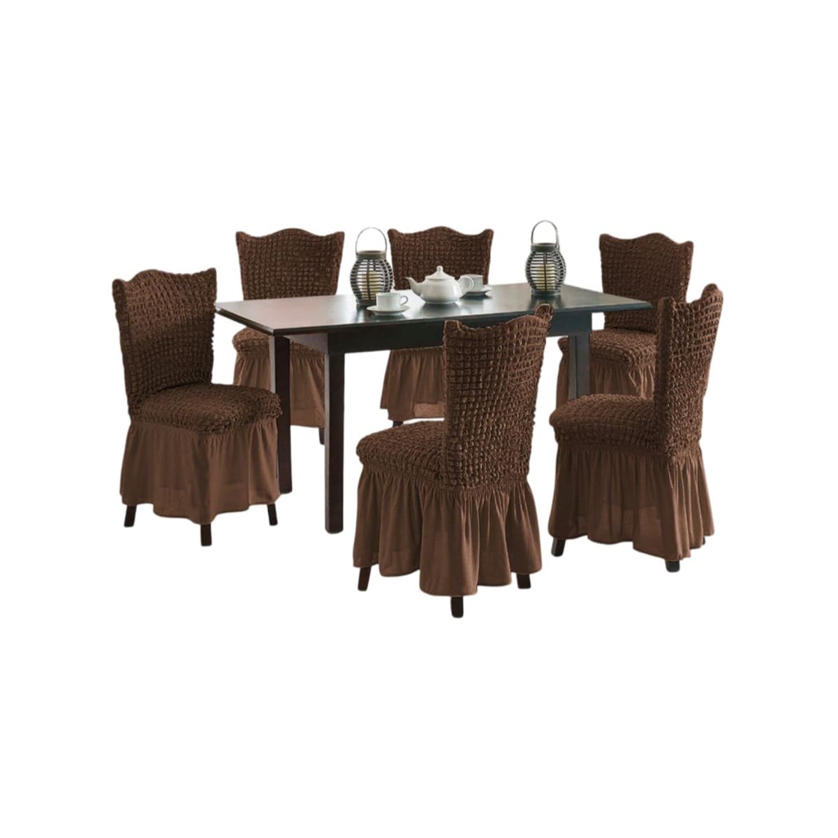 GENERICO - Fundas de Sillas Turcas x6 - Elegancia Total T4