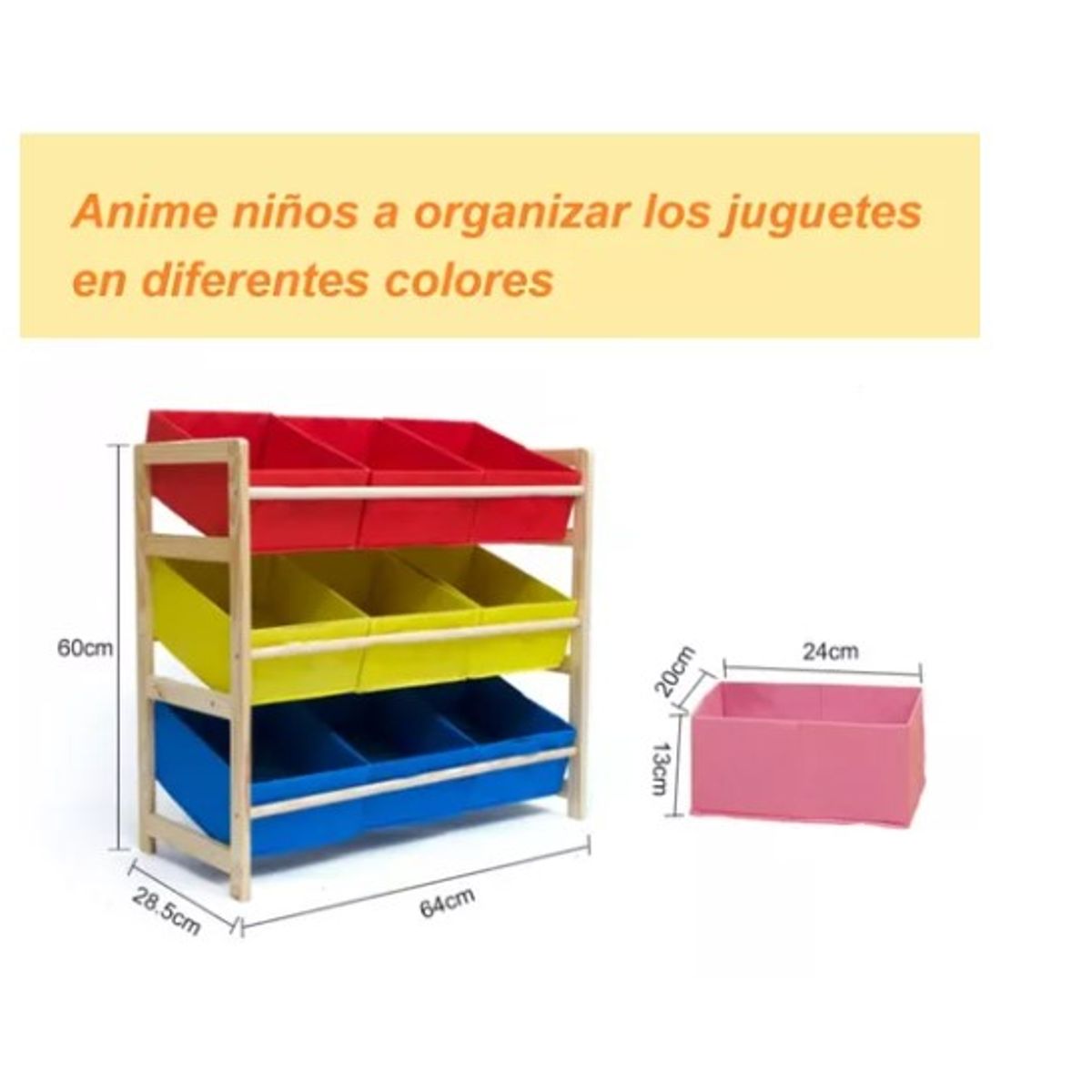 ESHOPANGIE - Estante Infantil Organizador De Juguetes Repisa 64x285x60cm
