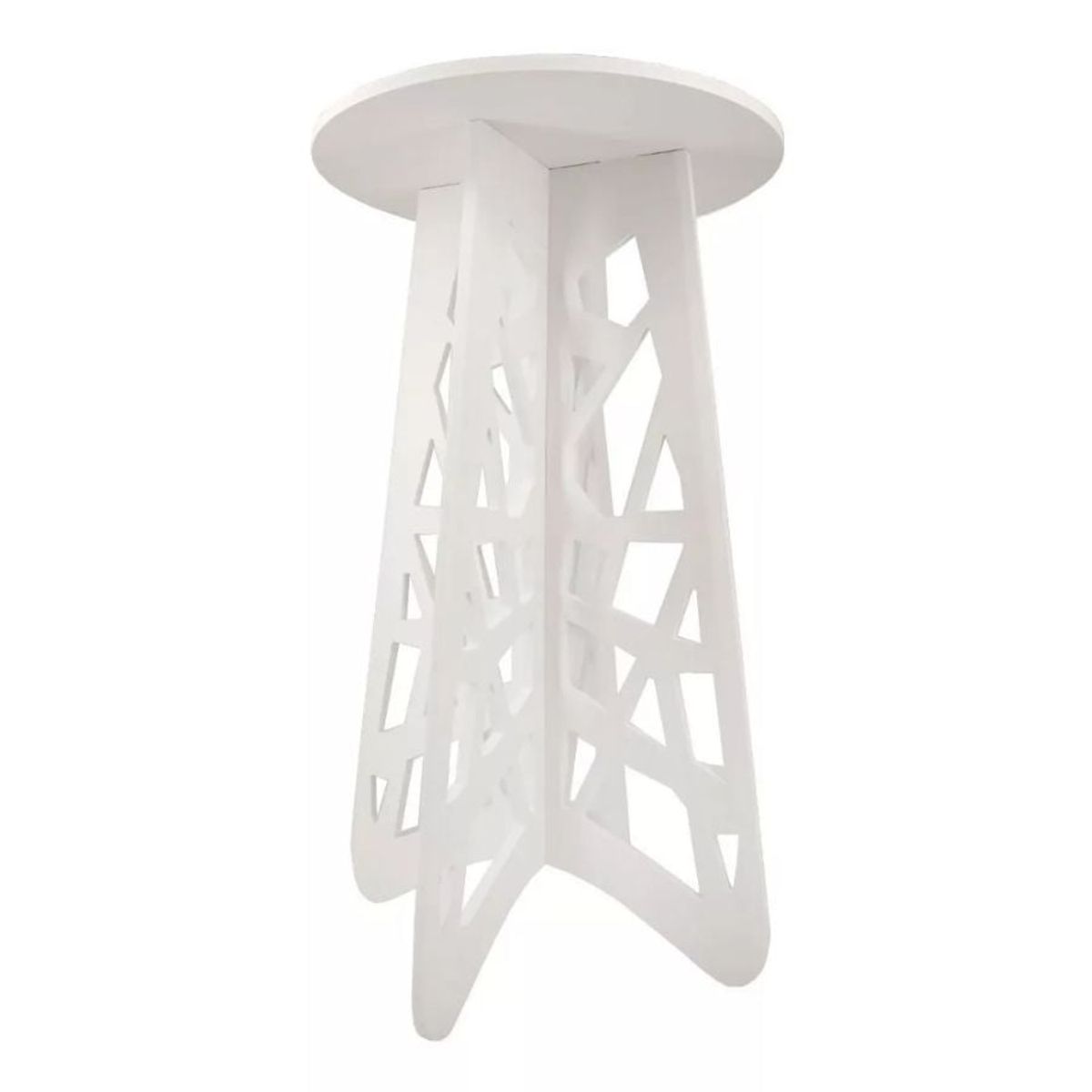 GENERICO - Mesa Auxiliar Moderna De Centro Decoración Redondo Blanca