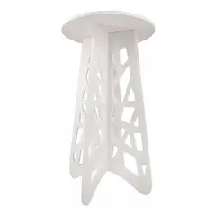 GENERICO - Mesa Auxiliar Moderna De Centro Decoración Redondo Blanca