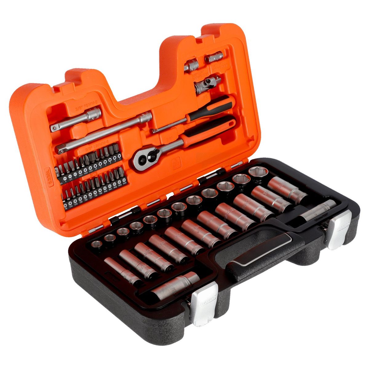 BAHCO - Juego De 53 Herramientas Dados 38 Y Puntas 14 S330l Bahco