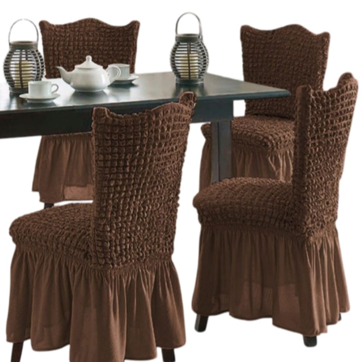 GENERICO - Fundas Sillas Turcas - Pack de 6 Unds T4