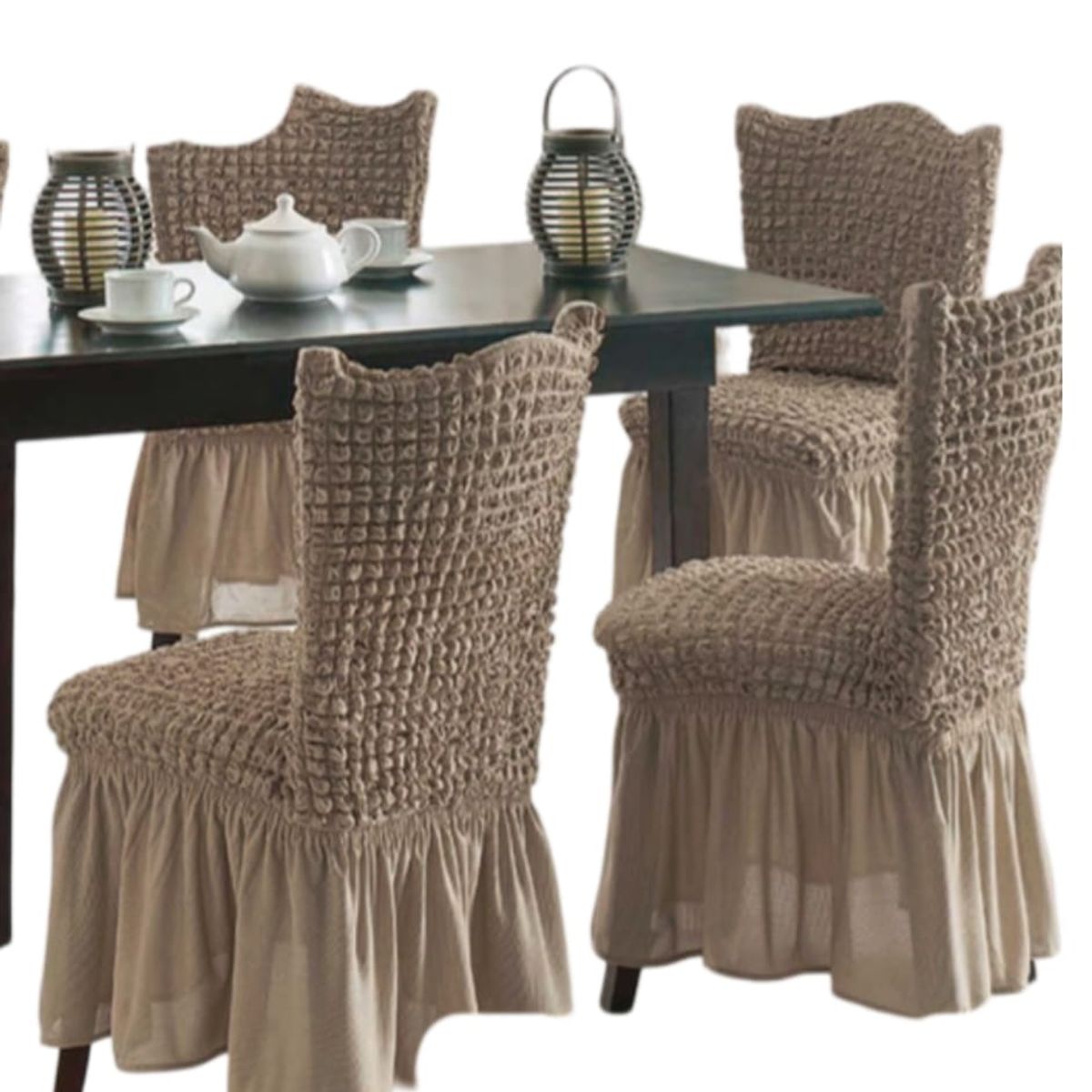 GENERICO - Fundas Sillas Turcas - Pack de 6 Unds T8