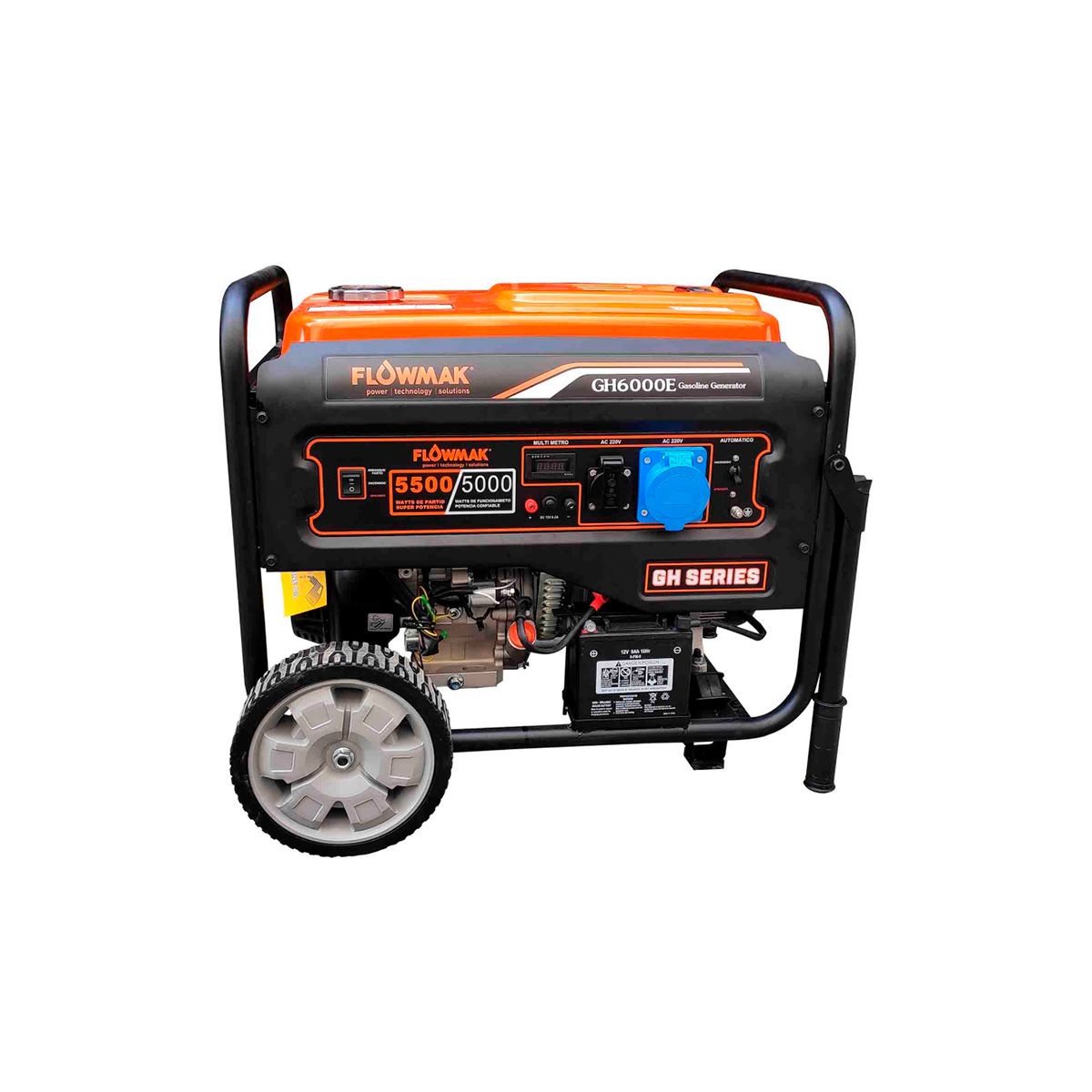FLOWMAK - Generador 5kva 220v gasolina GH6000E Flowmak