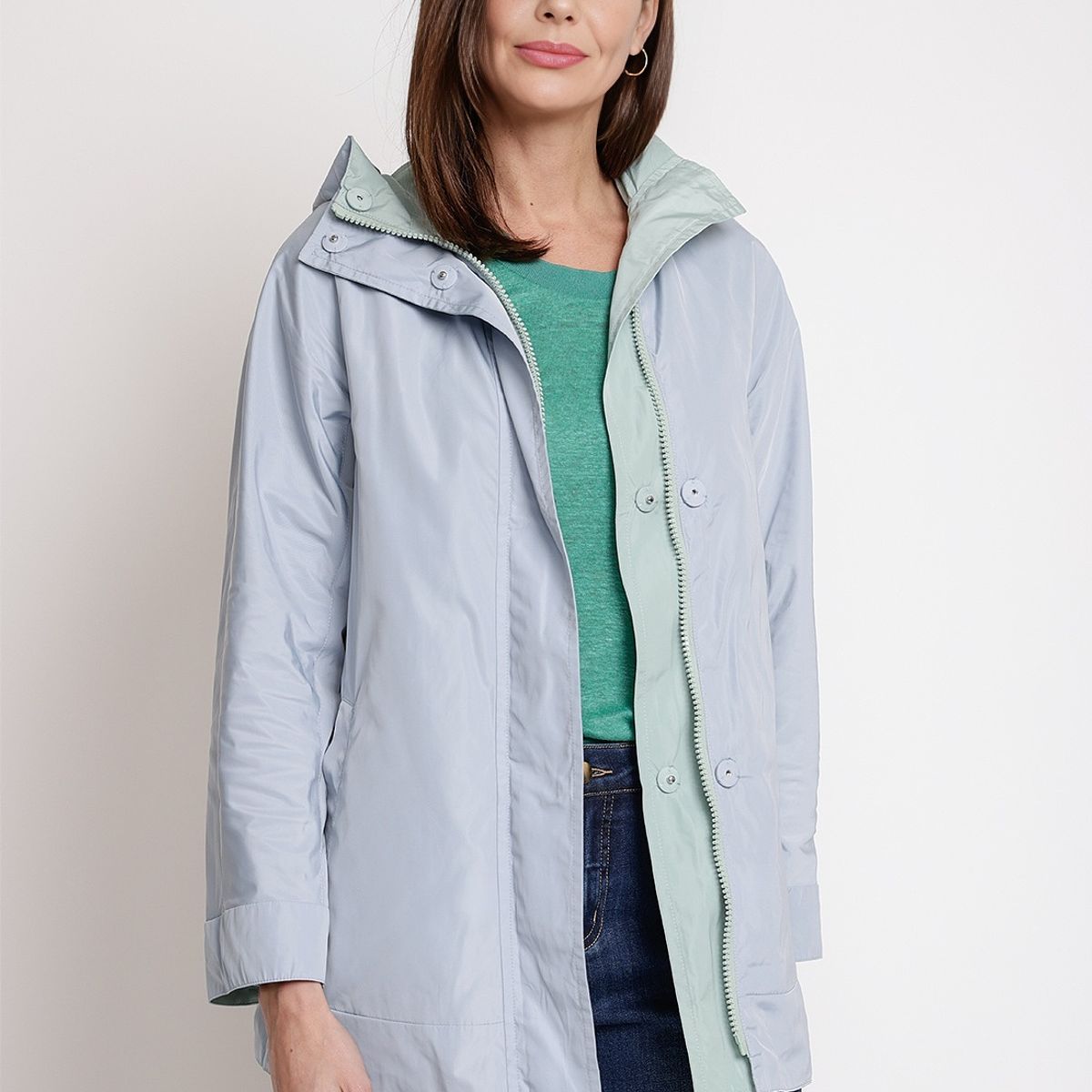 CANADIENNE - Chaqueta de Mujer Reversible Modelo Tara Color Verde
