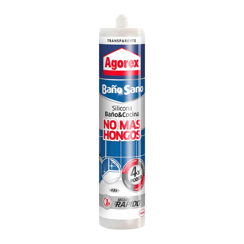 HENKEL - Silicona Acética Antihongos Baño y Cocina Transp Agorex