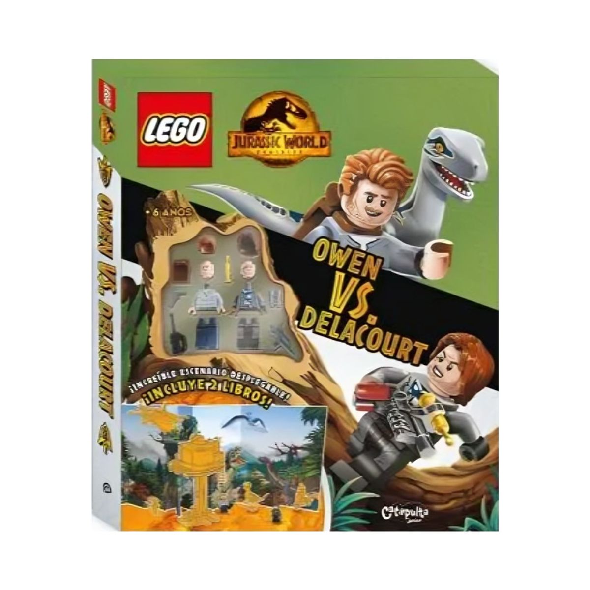 TOP10BOOKS - LIBRO Lego Landscape Jurassic World: Owen Vs. Delacourt - RECLASIFICAR