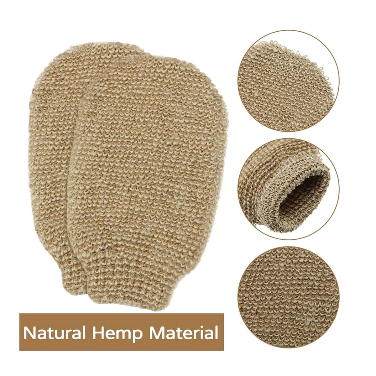 GENERICO - Pack Guante Exfoliador Fibra Vegetal Natural Baño Ducha Spa