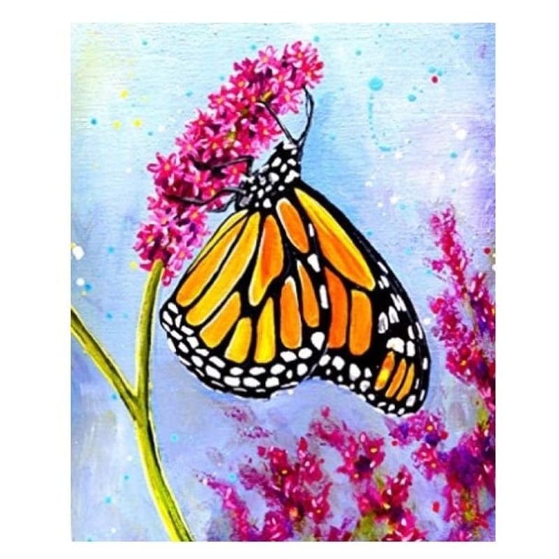 GENERICO - Kit Diamond Painting Pintura De Diamante - Mariposa