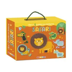 MUNDICROM - Safari. Libro+5 Puzles Con Textura
