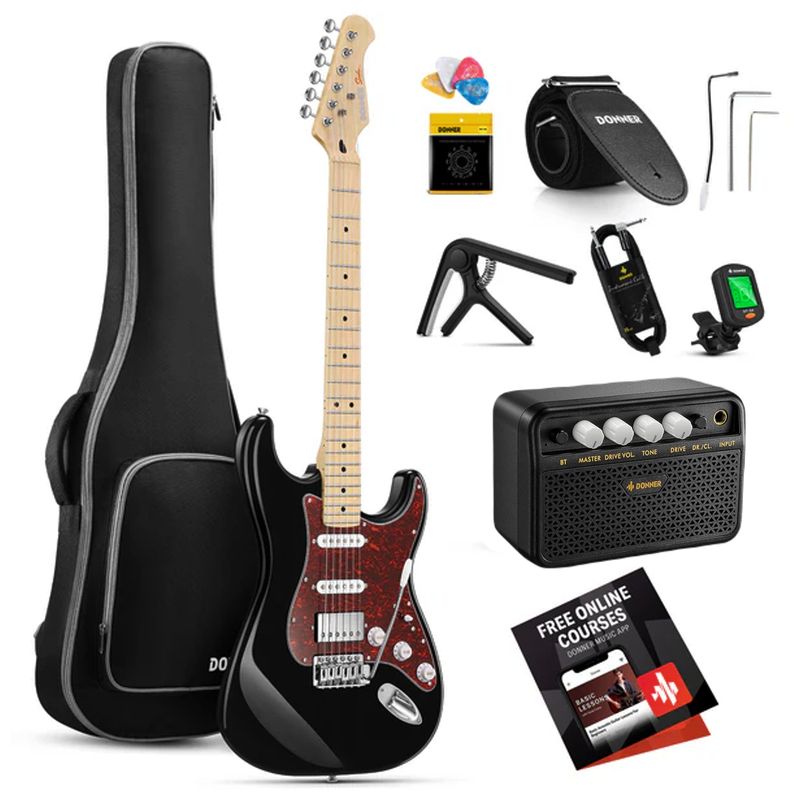GENERICO - Pack Guitarra Electrica Funda y Amplificador DONNER DST-152B