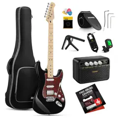 GENERICO - Pack Guitarra Electrica Funda y Amplificador DONNER DST-152B