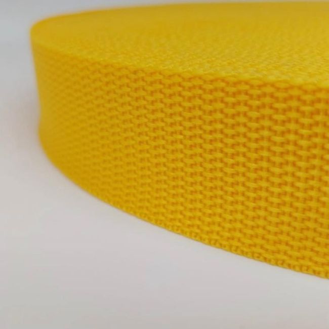 GENERICO - Huincha de mochila de 25mm rollo de 10 metros amarillo