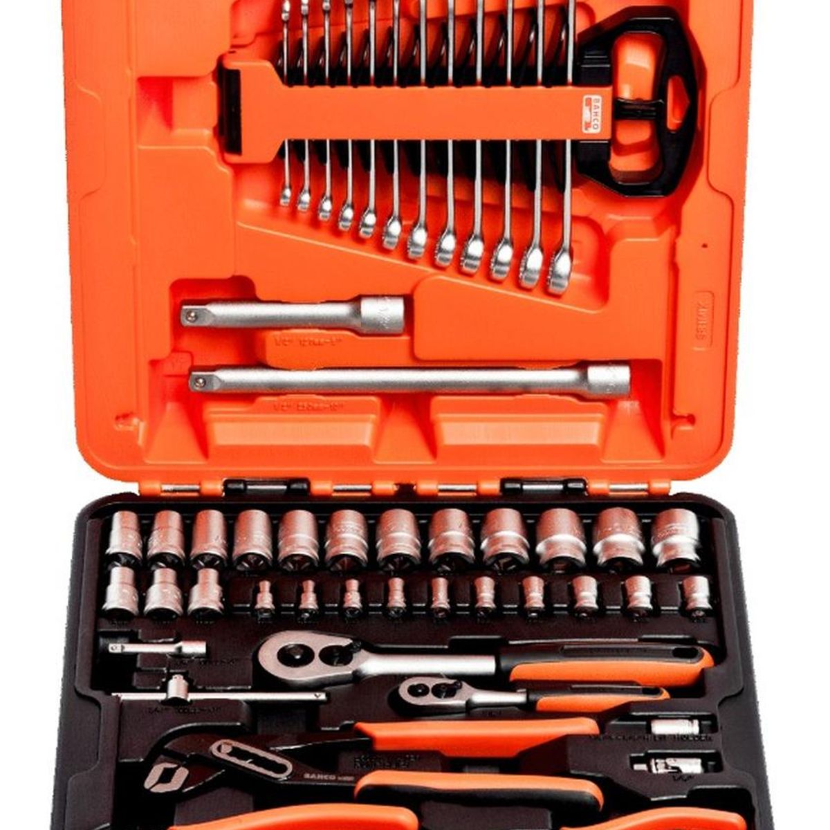 BAHCO - Juego 80 Herramientas Llaves Y Dados 14 Y 12 S81mix Bahco