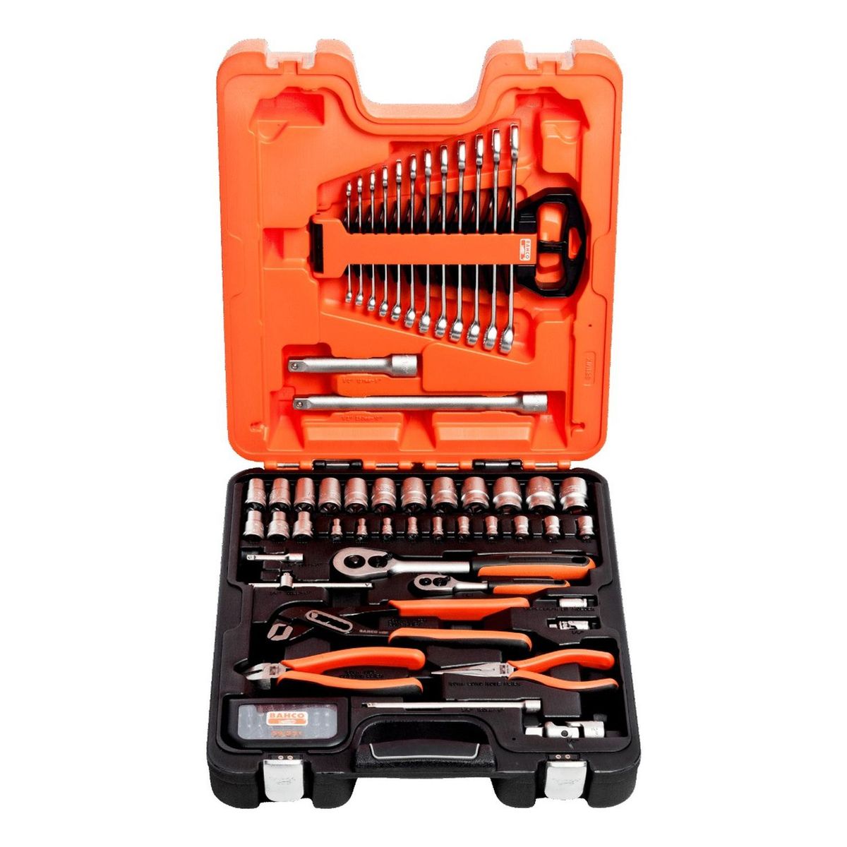 BAHCO - Juego 80 Herramientas Llaves Y Dados 14 Y 12 S81mix Bahco