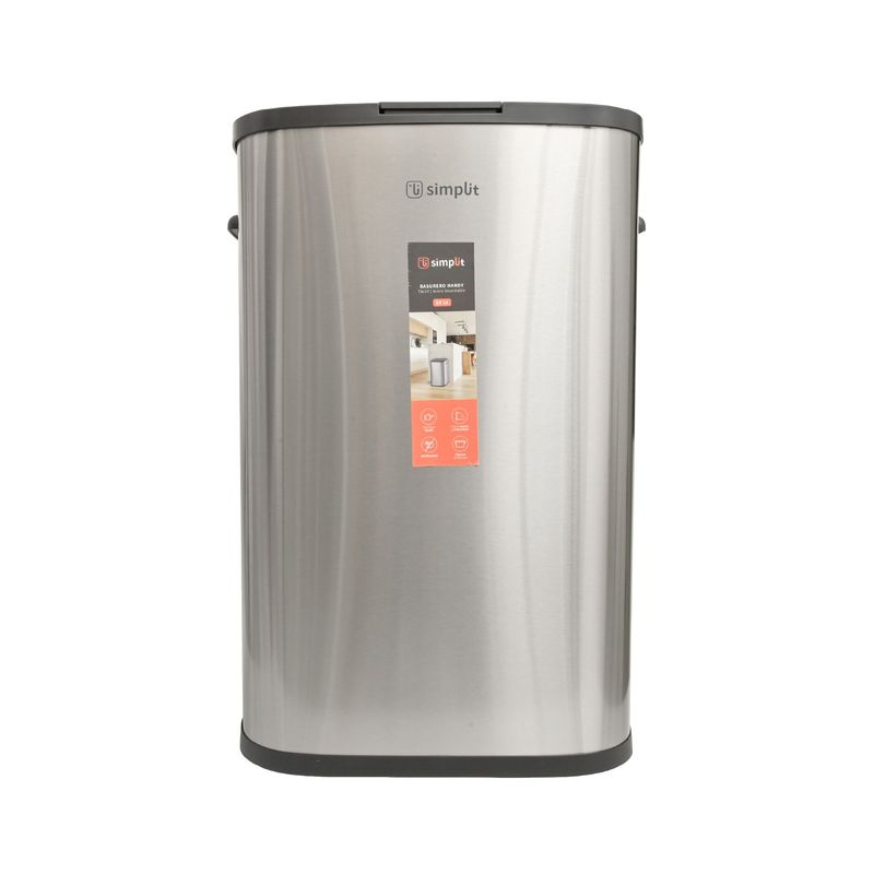 SIMPLIT - Basurero Cocina Handy 55lts Táctil Acero Inox Simplit