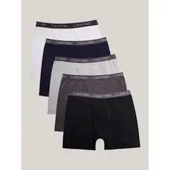 CALVIN KLEIN - Pack 5 Bóxers Brief Niño Cotton Stretch Multicolor