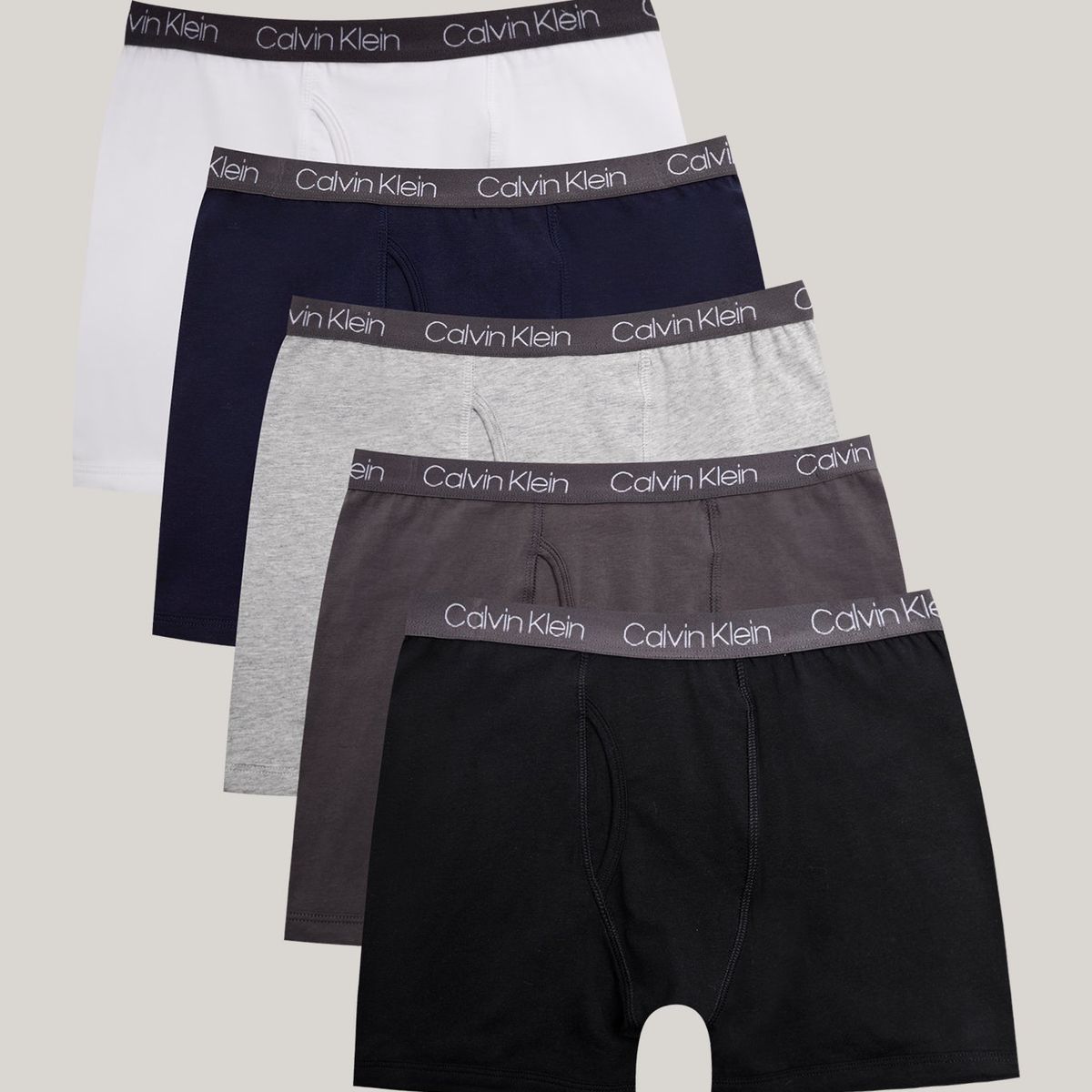 CALVIN KLEIN - Pack 5 Bóxers Brief Niño Cotton Stretch