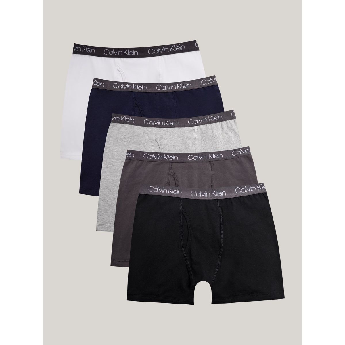 CALVIN KLEIN - Pack 5 Bóxers Brief Niño Cotton Stretch