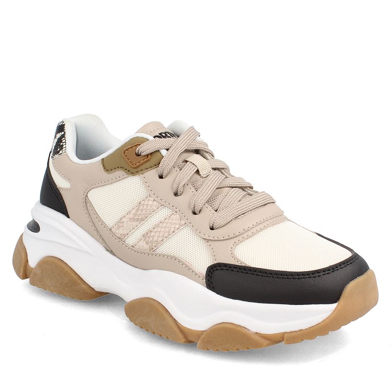 NORTH STAR - Zapatilla Mujer North Star Canna Beige - Negro