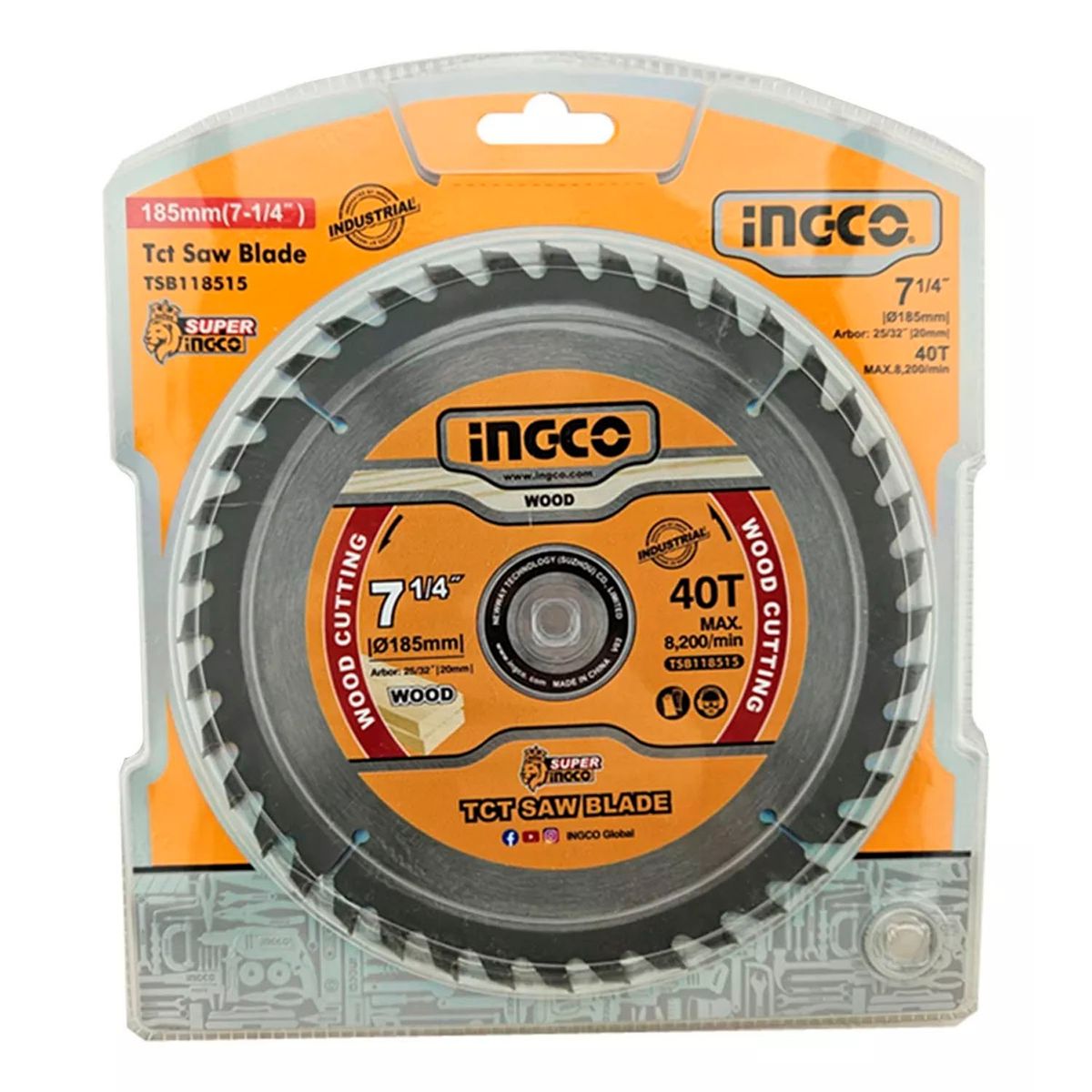 INGCO - Disco De Sierra Circular 7 14 Pulgadas 40 Dientes Ingco