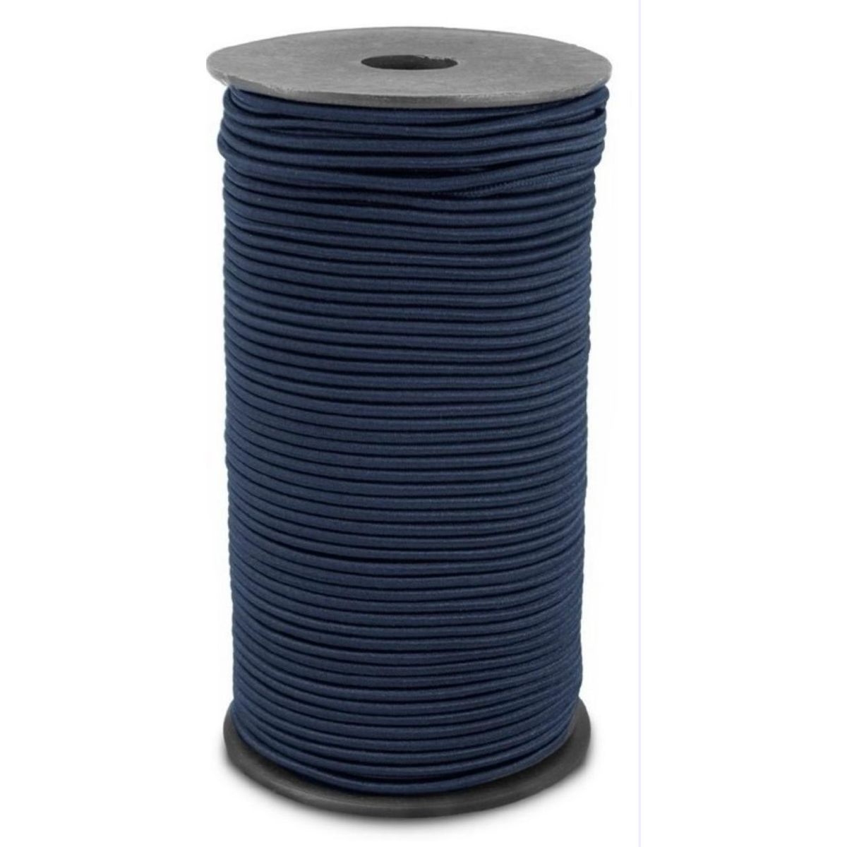 GENERICO - cordon elastico cola de raton 3mm de diametro rollo 10mts azul marino