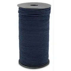 GENERICO - Cordon elastico cola de raton 3mm de diametro rollo 50mts azul marino