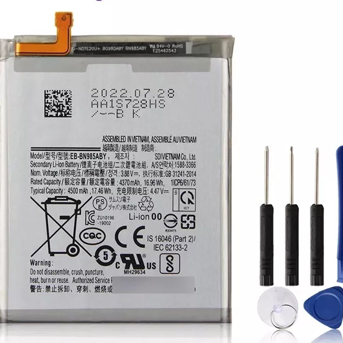 GENERICO - Bateria Nueva + Kit Herramientas Para Samsung Note 20 Ultra